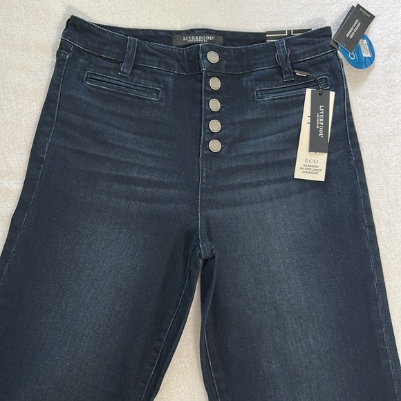 Liverpool 6/28 Jeans Los Angeles Eco Kennedy Hi-Rise Crop Straight Piedmont NWT - Picture 10 of 12